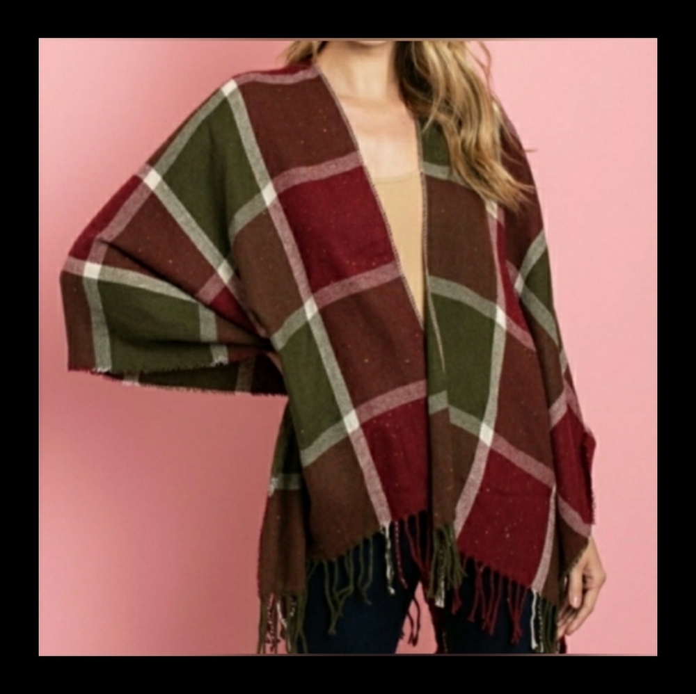 Plaid Classic Ruana Shawl